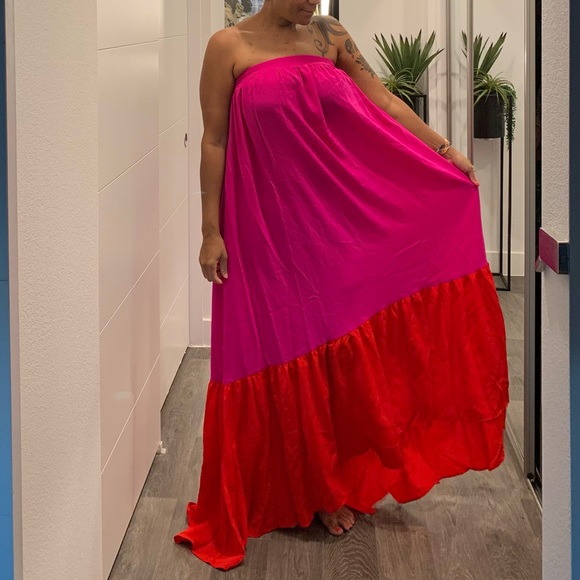 TCEC dress pink/red size M - Picture 3 of 12